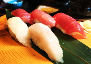 みさきまぐろきっぷを使って『割烹旅館 立花』のカマトロ陶板焼とお寿司のセット